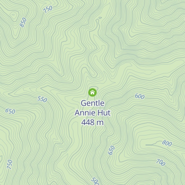 Map of Gentle Annie Hut
