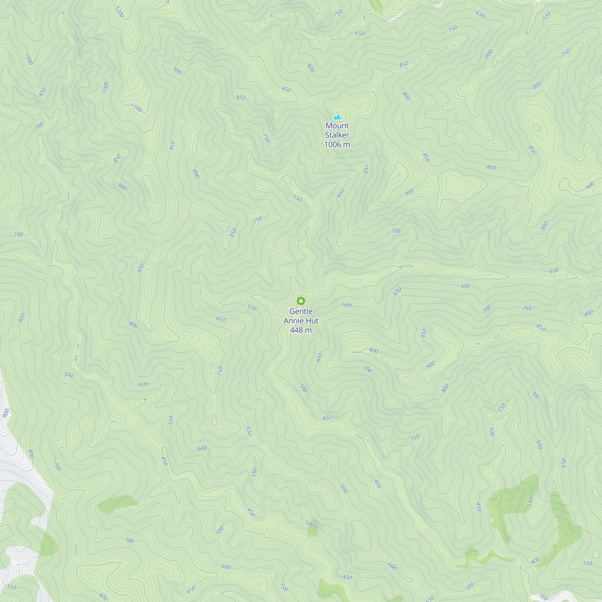 Gentle Annie Hut map