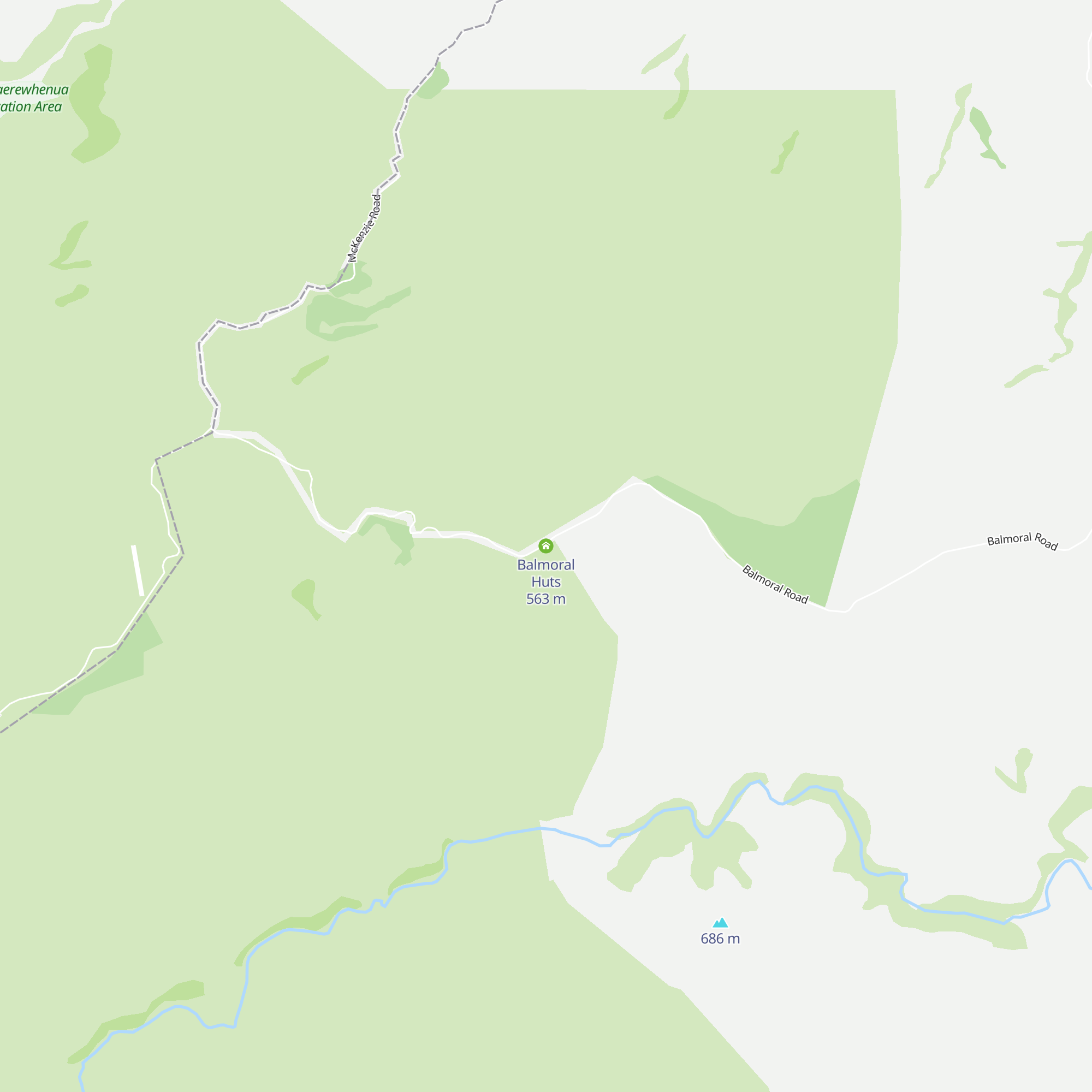 Balmoral Huts map