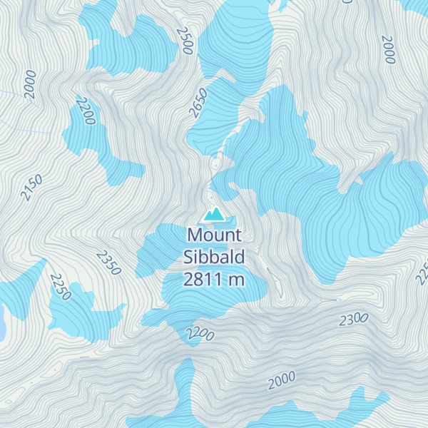 Map of Mount Sibbald