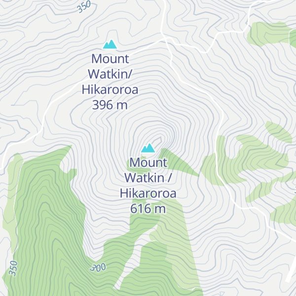 Map of Mount Watkin / Hikaroroa