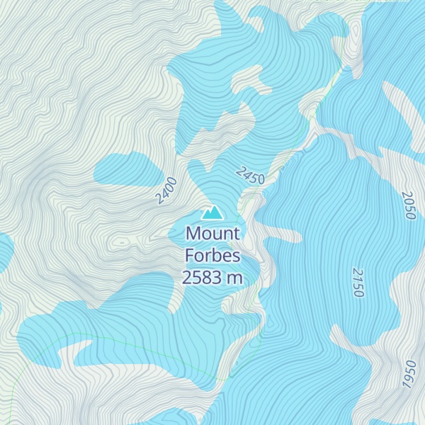 Map of Mount Forbes