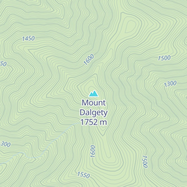 Map of Mount Dalgety