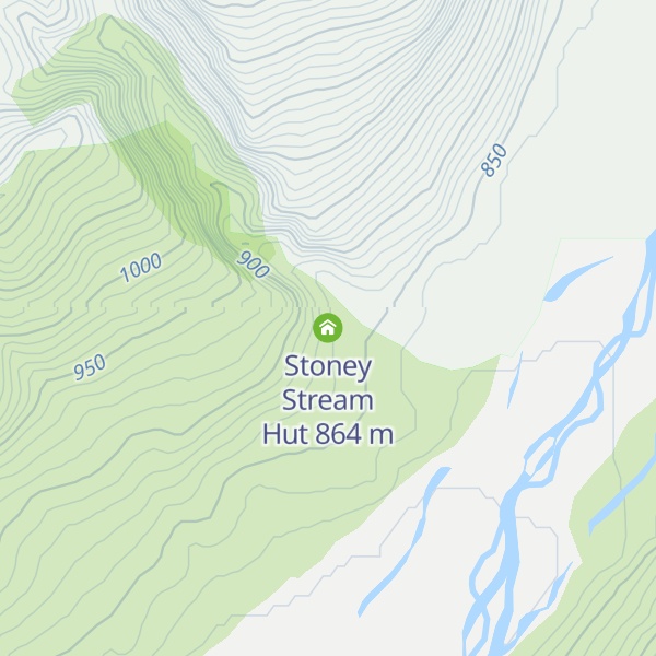 Map of Stoney Stream Hut
