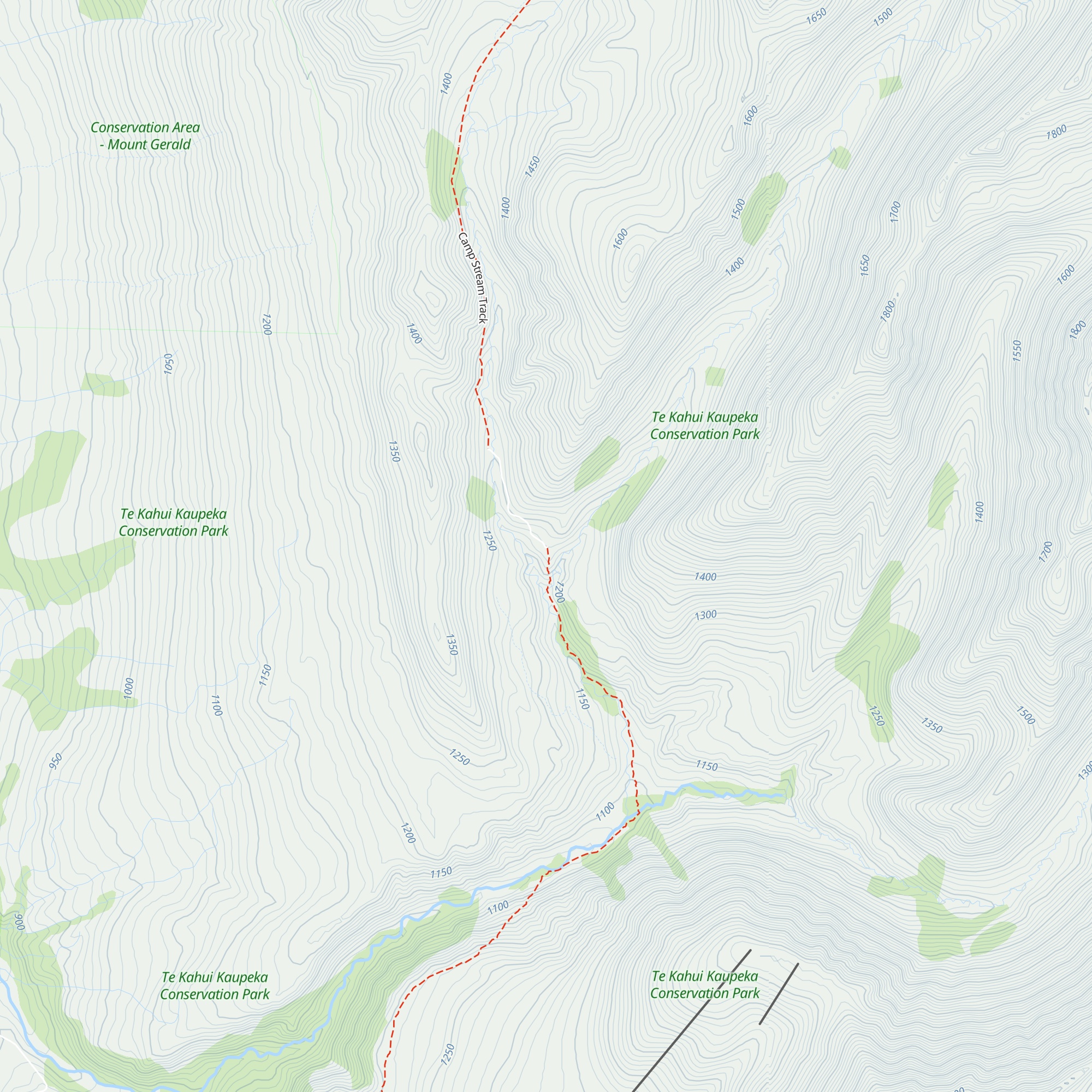 Camp Stream Hut map