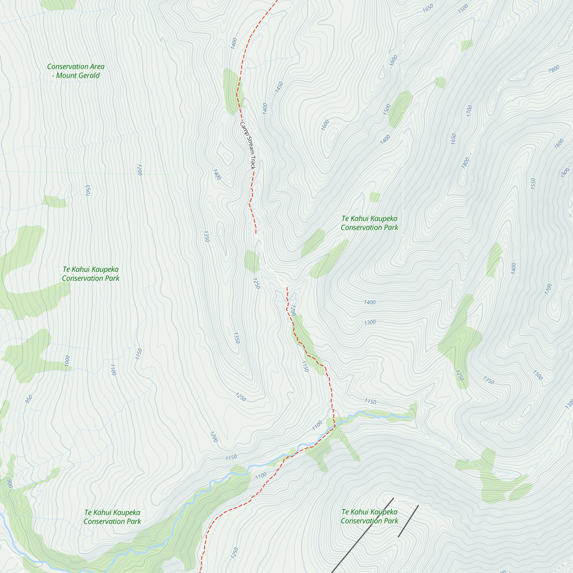 Camp street Hut map