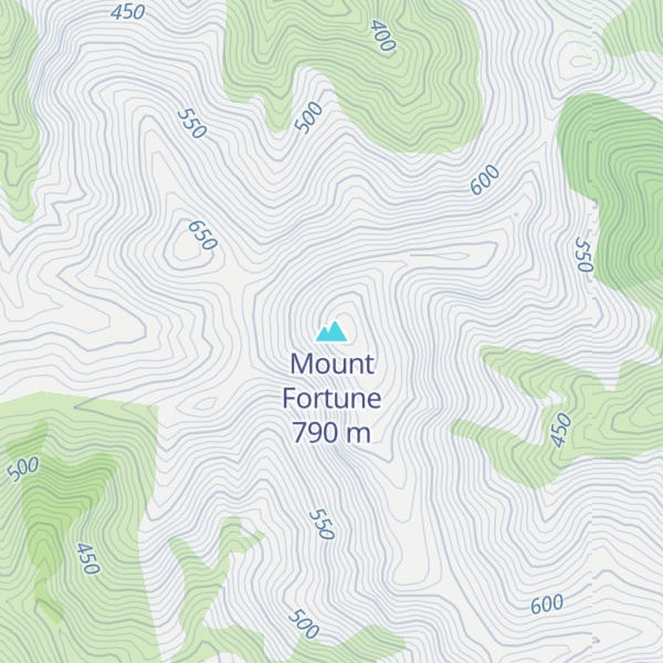 Map of Mount Fortune