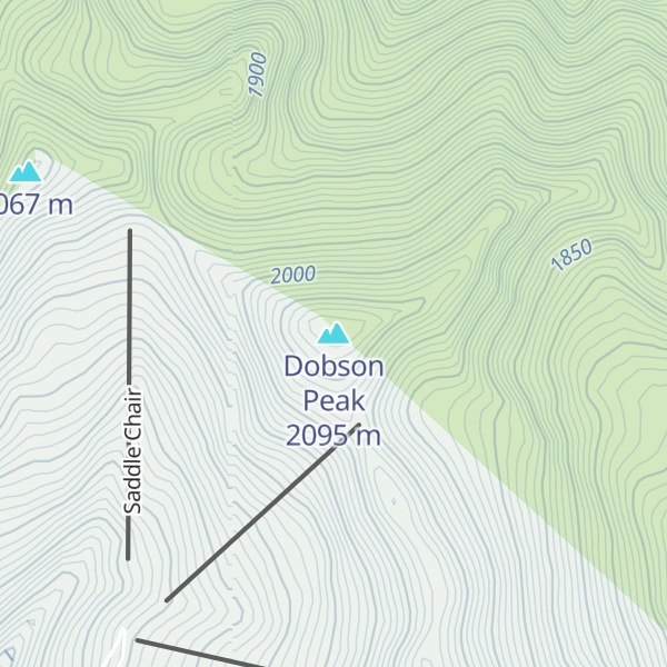 Map of Dobson Peak