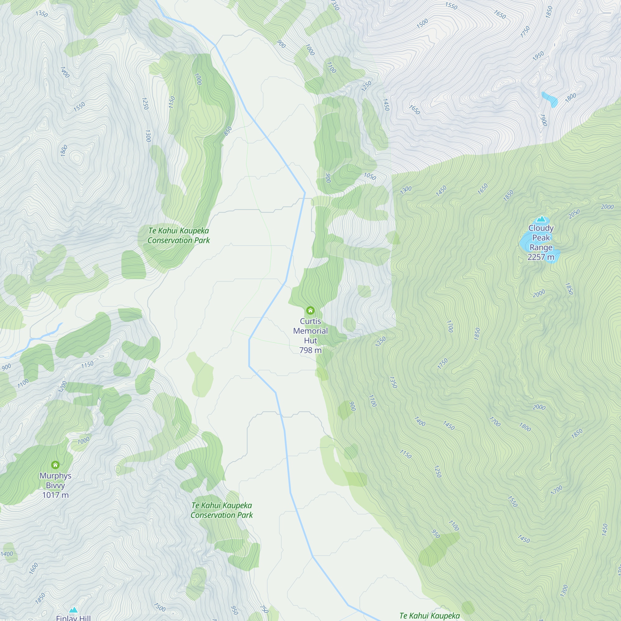 Curtis Memorial Hut map