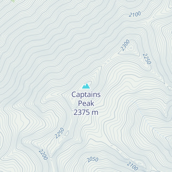 Map of Captains Peak