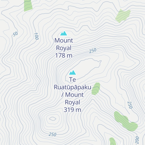 Map of Te Ruatūpāpaku / Mount Royal