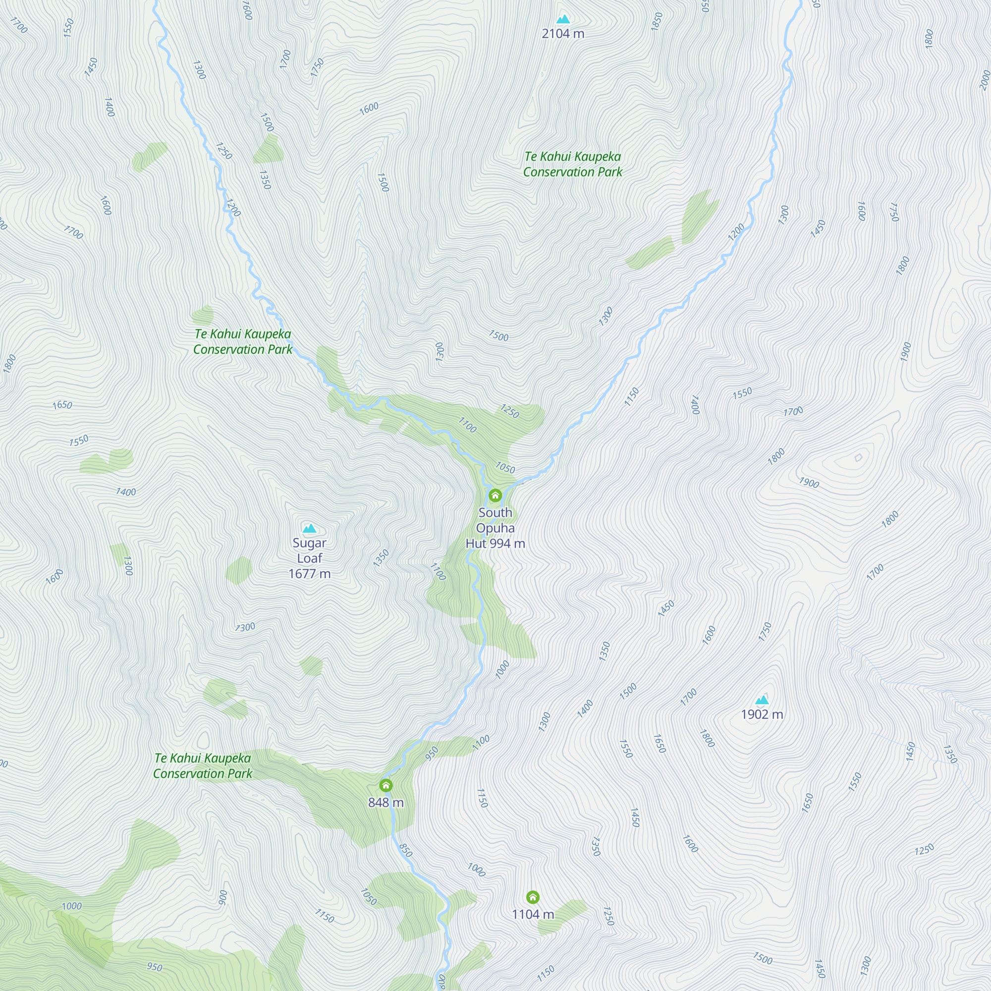 South Opuha Hut map