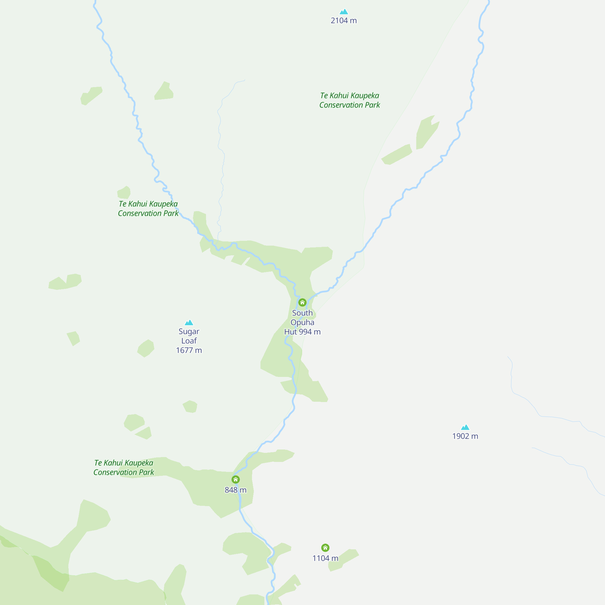South Opuha Hut map
