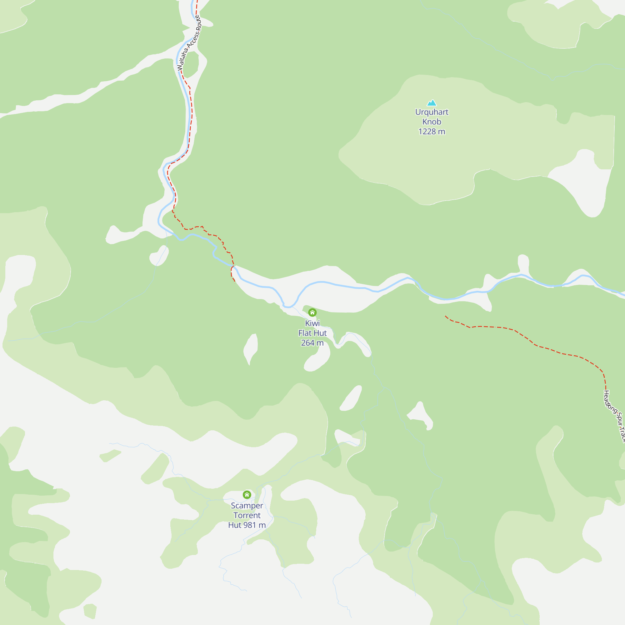 Kiwi Flat Hut map