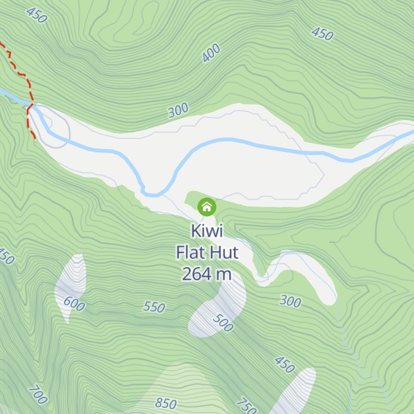 Map of Kiwi Flat Hut