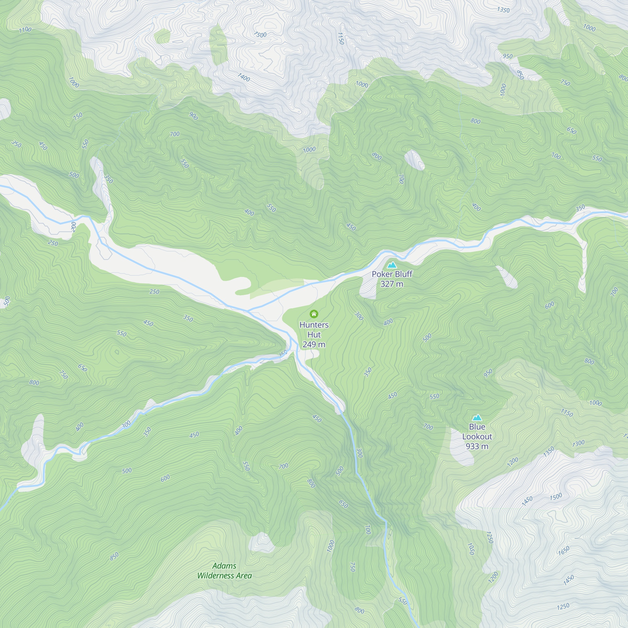 Hunters Hut map