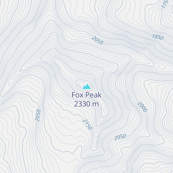 Map of Fox Peak