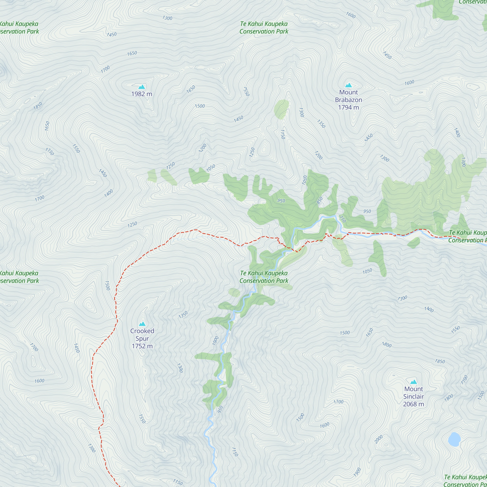 Crooked Spur Hut map