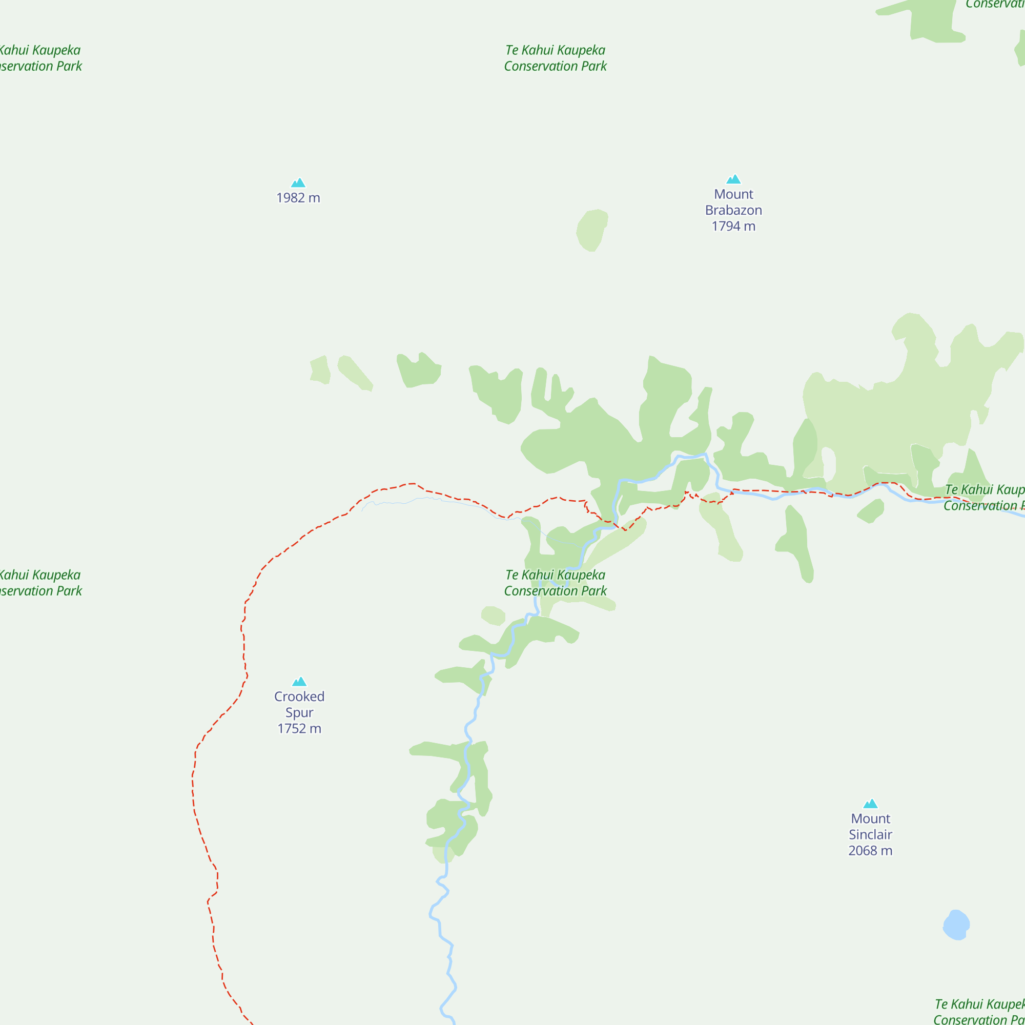 Crooked Spur Hut map