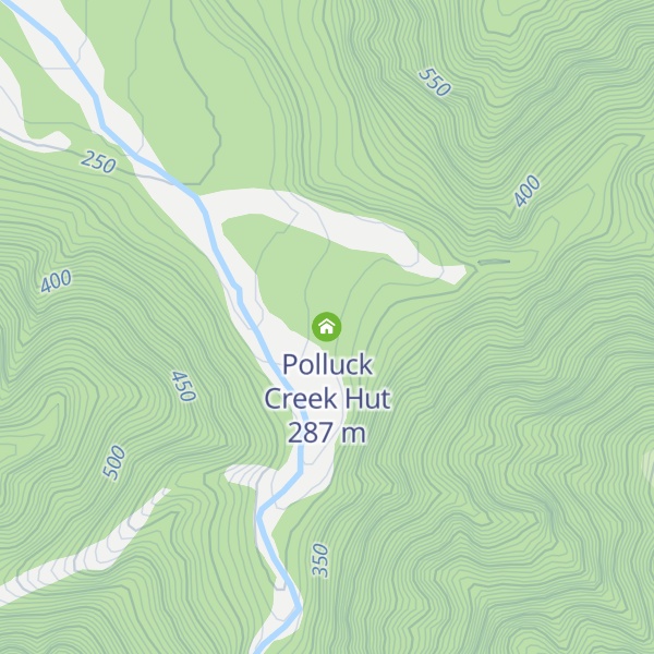 Map of Polluck Creek Hut