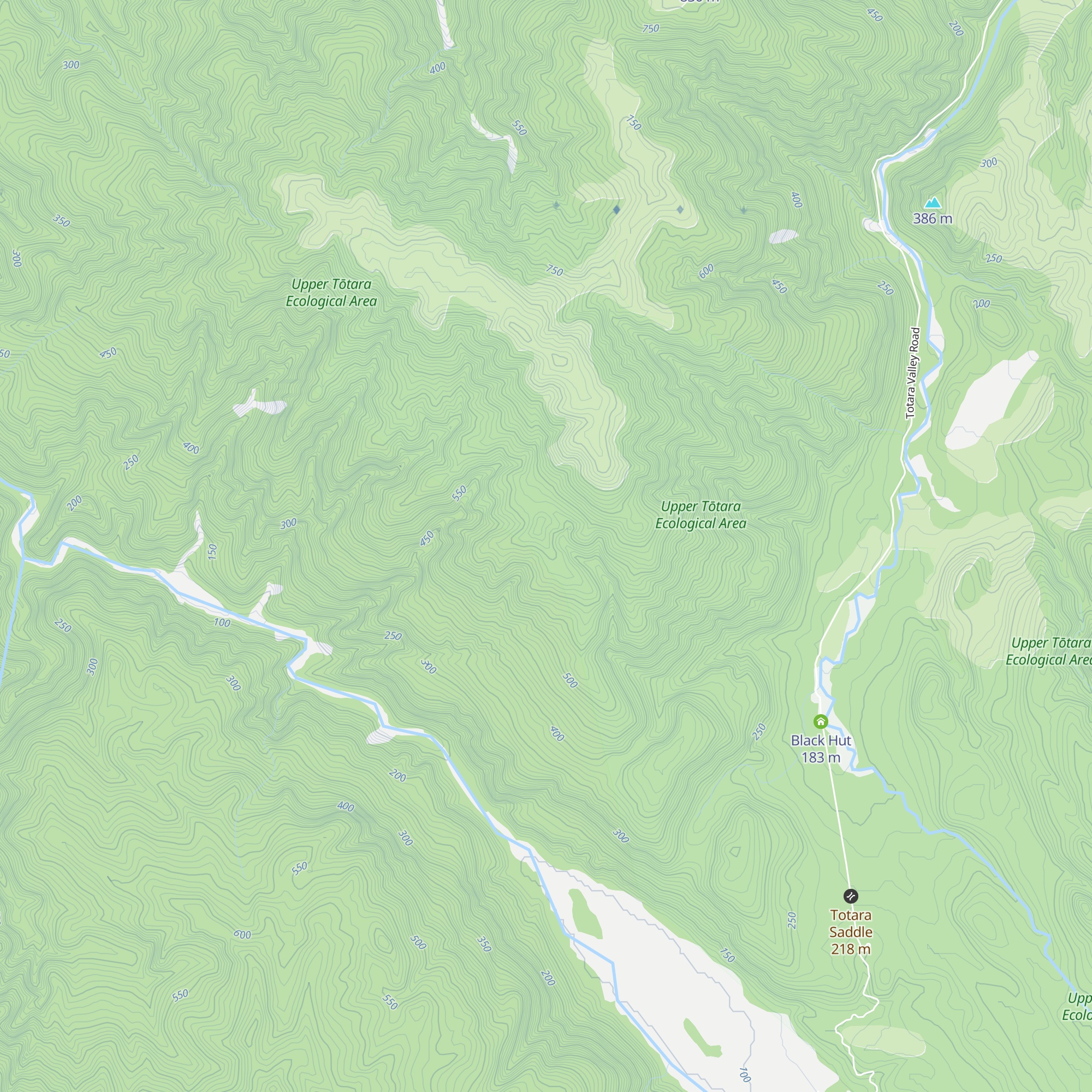 Mt Green Hut map