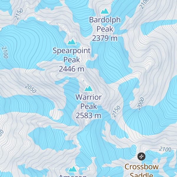 Map of Warrior Peak