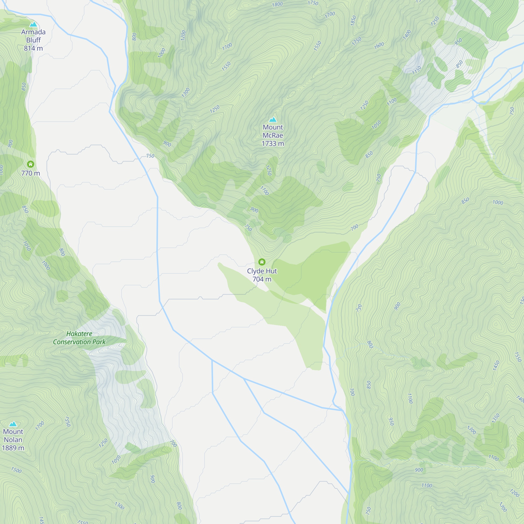 Clyde Hut map