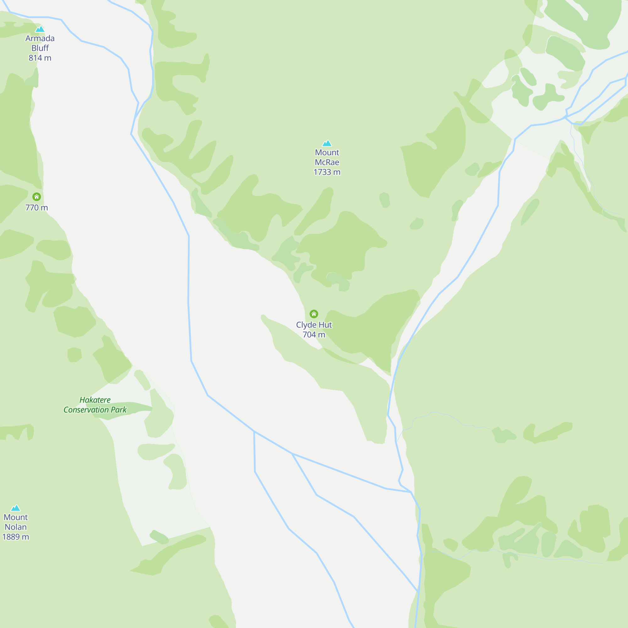 Clyde Hut map