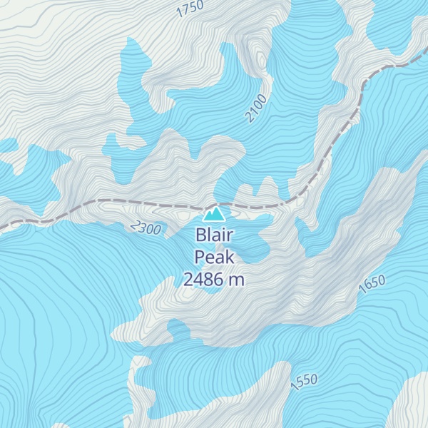 Map of Blair Peak
