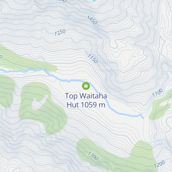 Map of Top Waitaha Hut