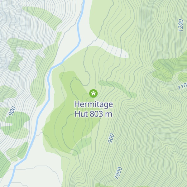 Map of Hermitage Hut