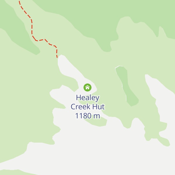 Map of Healey Creek Hut