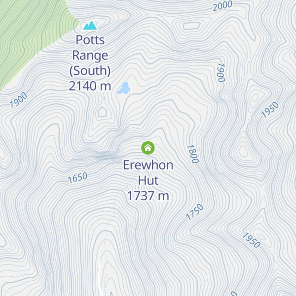 Map of Erewhon Hut