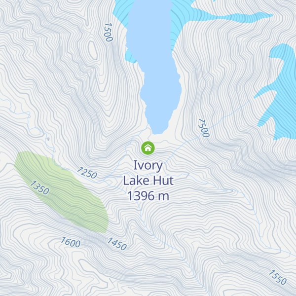 Map of Ivory Lake Hut