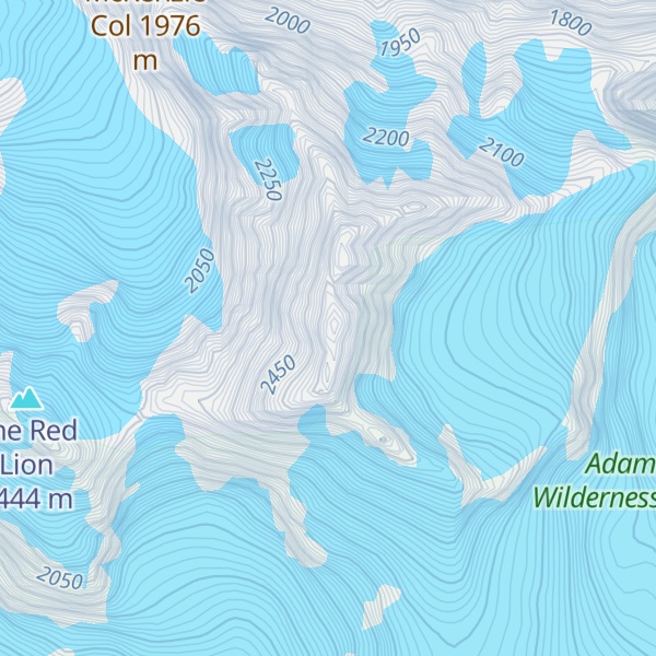 Map of Mount Evans