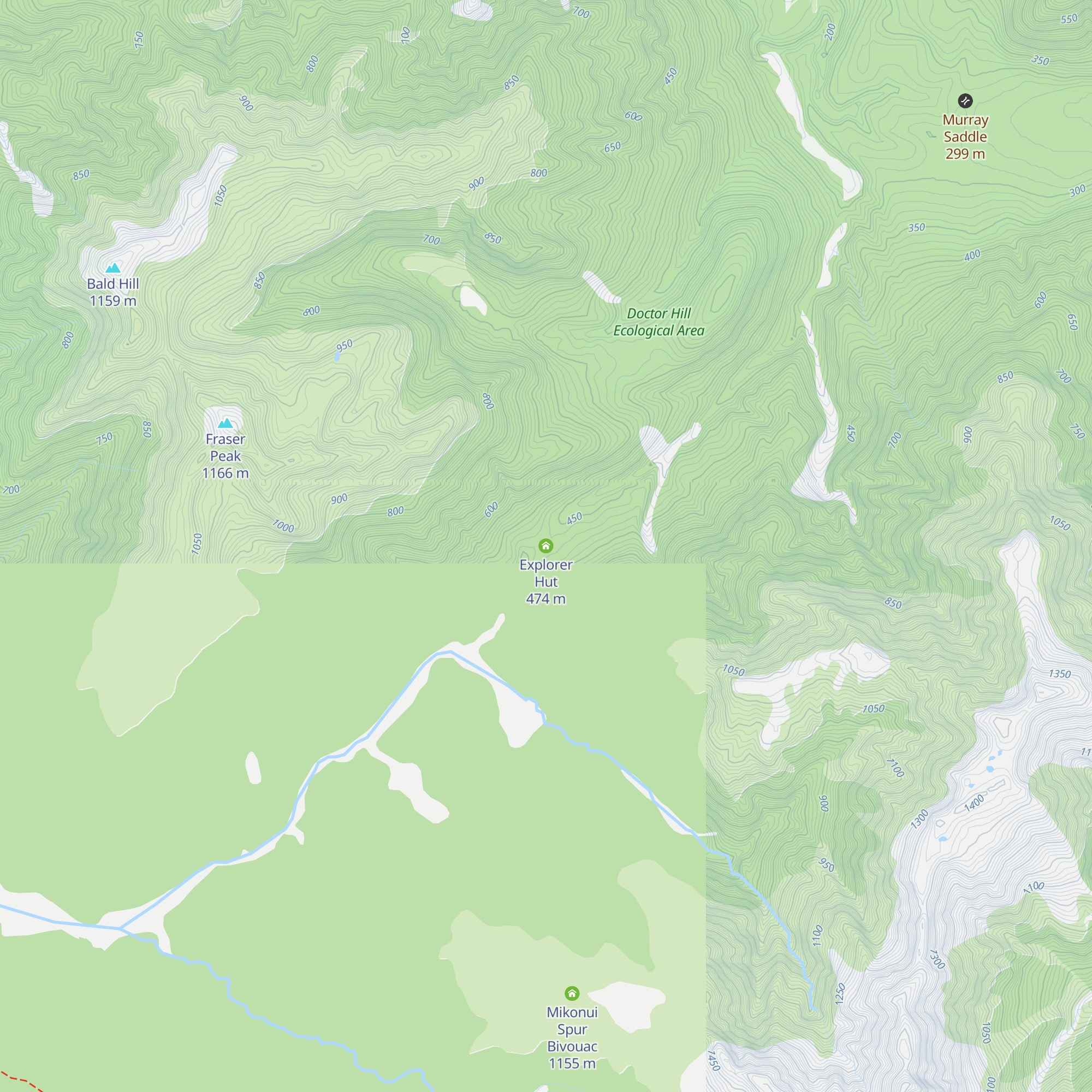 Explorer Hut map