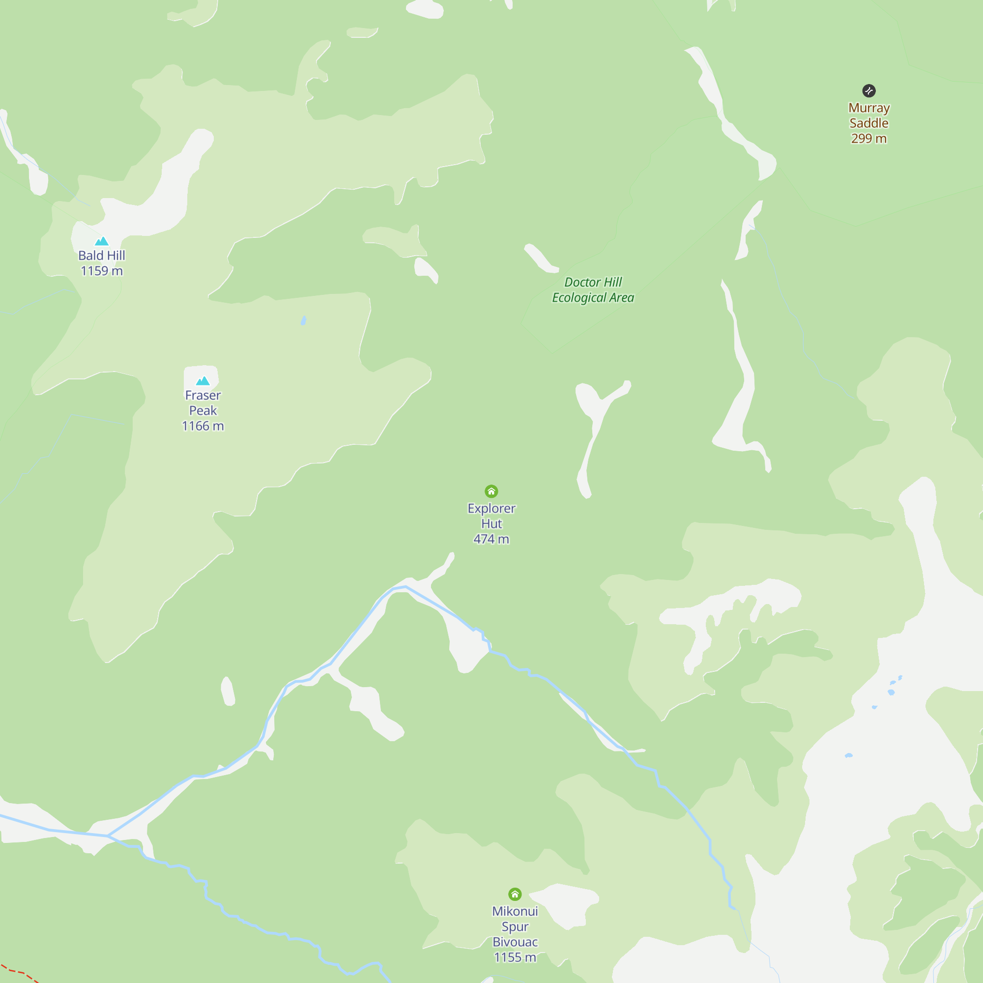 Explorer Hut map