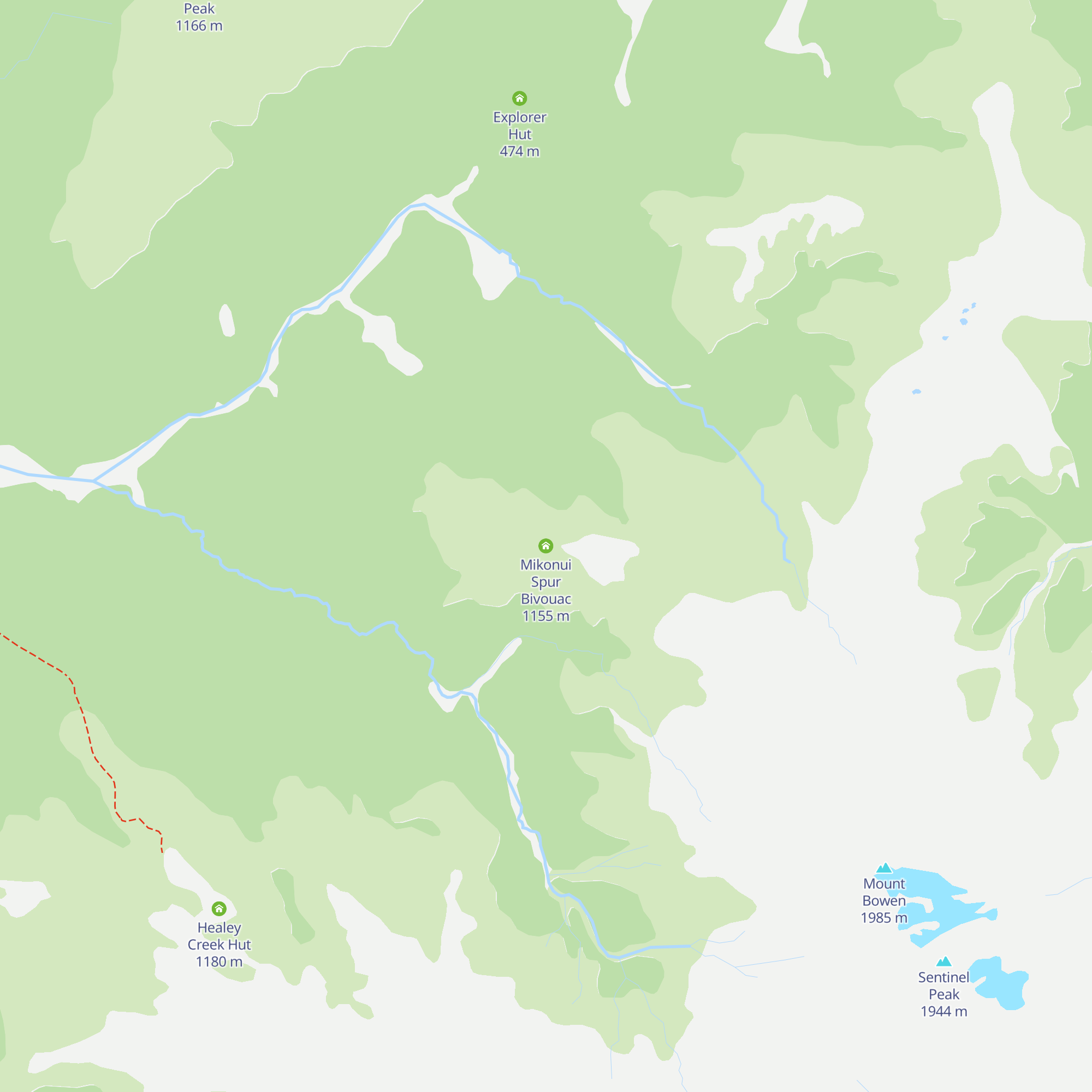 Mikonui Spur Bivouac map