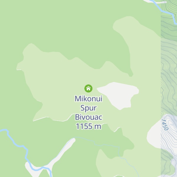 Map of Mikonui Spur Bivouac