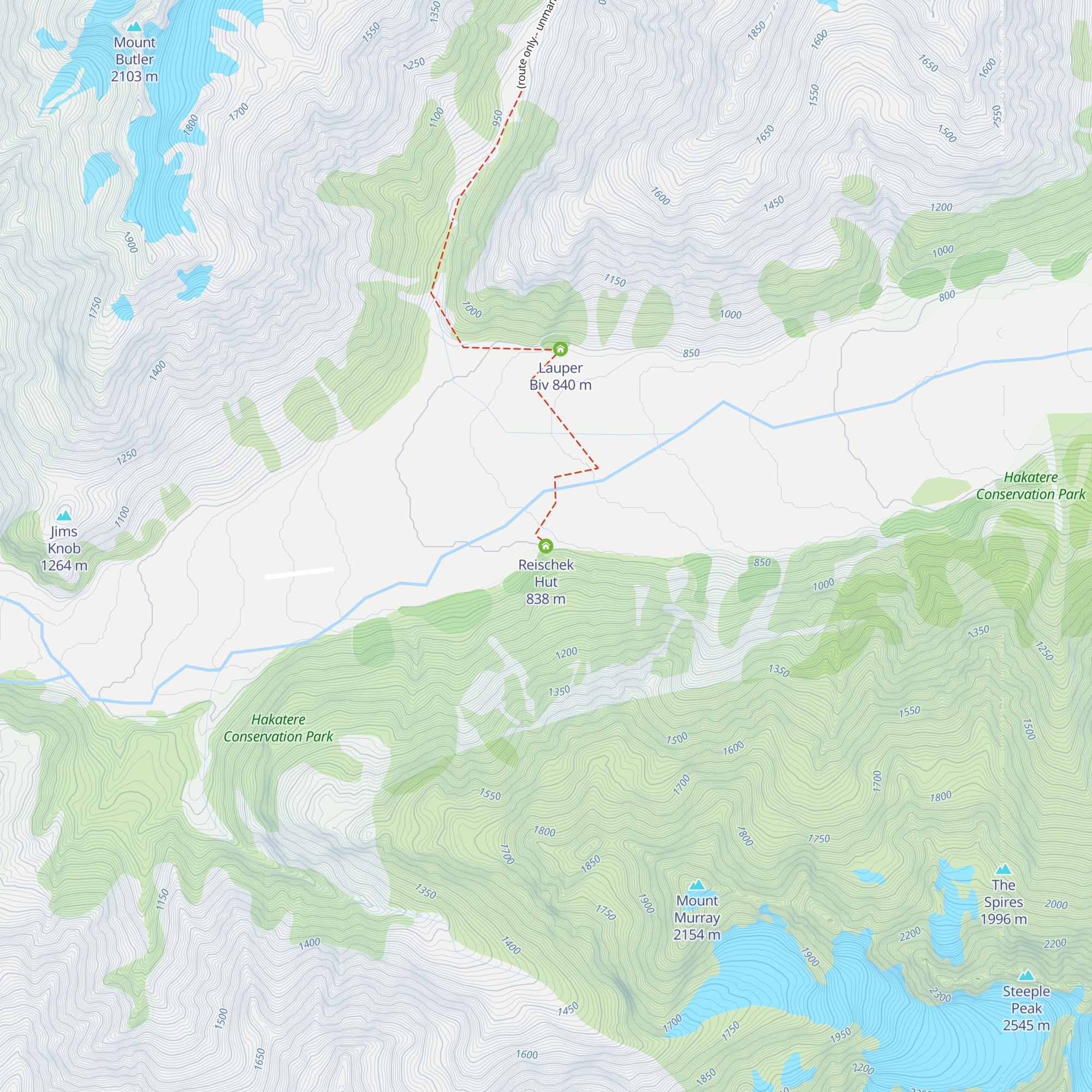 Reischek Hut map