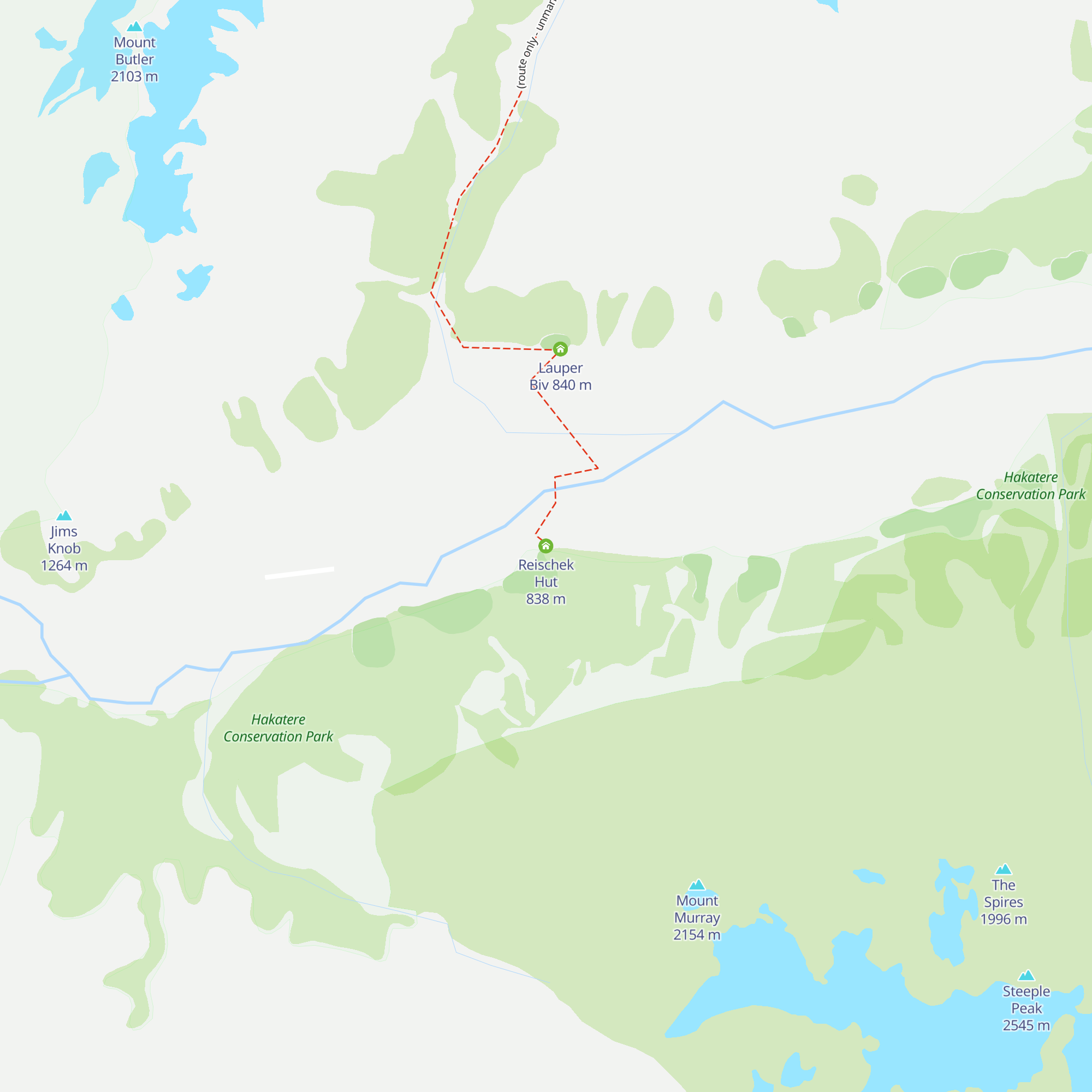 Reischek Hut map