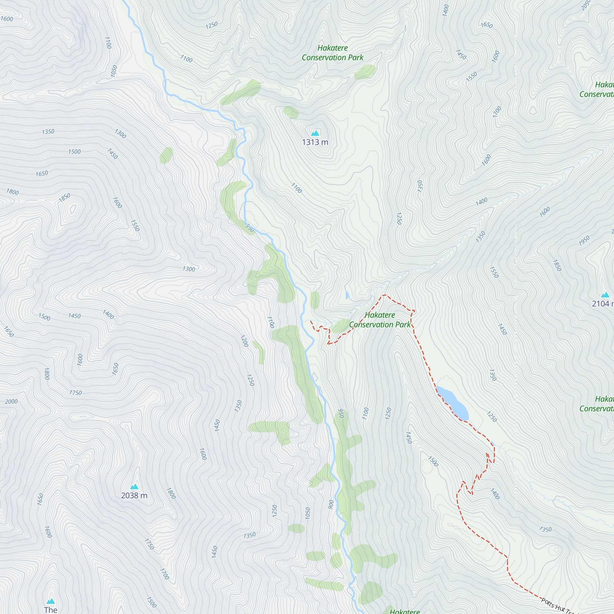 Potts Hut map