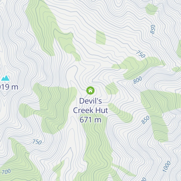 Map of Devil's Creek Hut