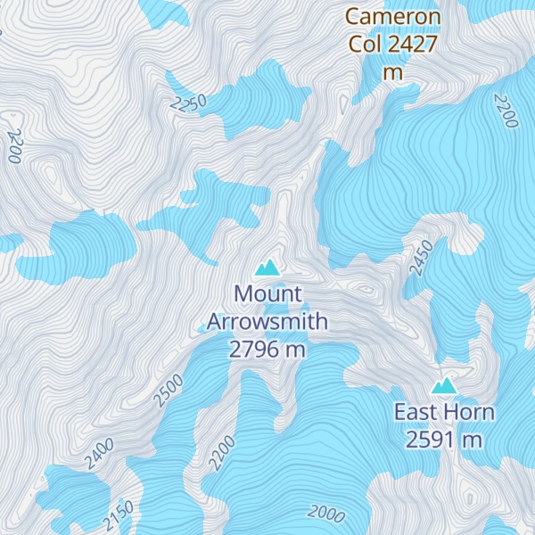 Map of Mount Arrowsmith