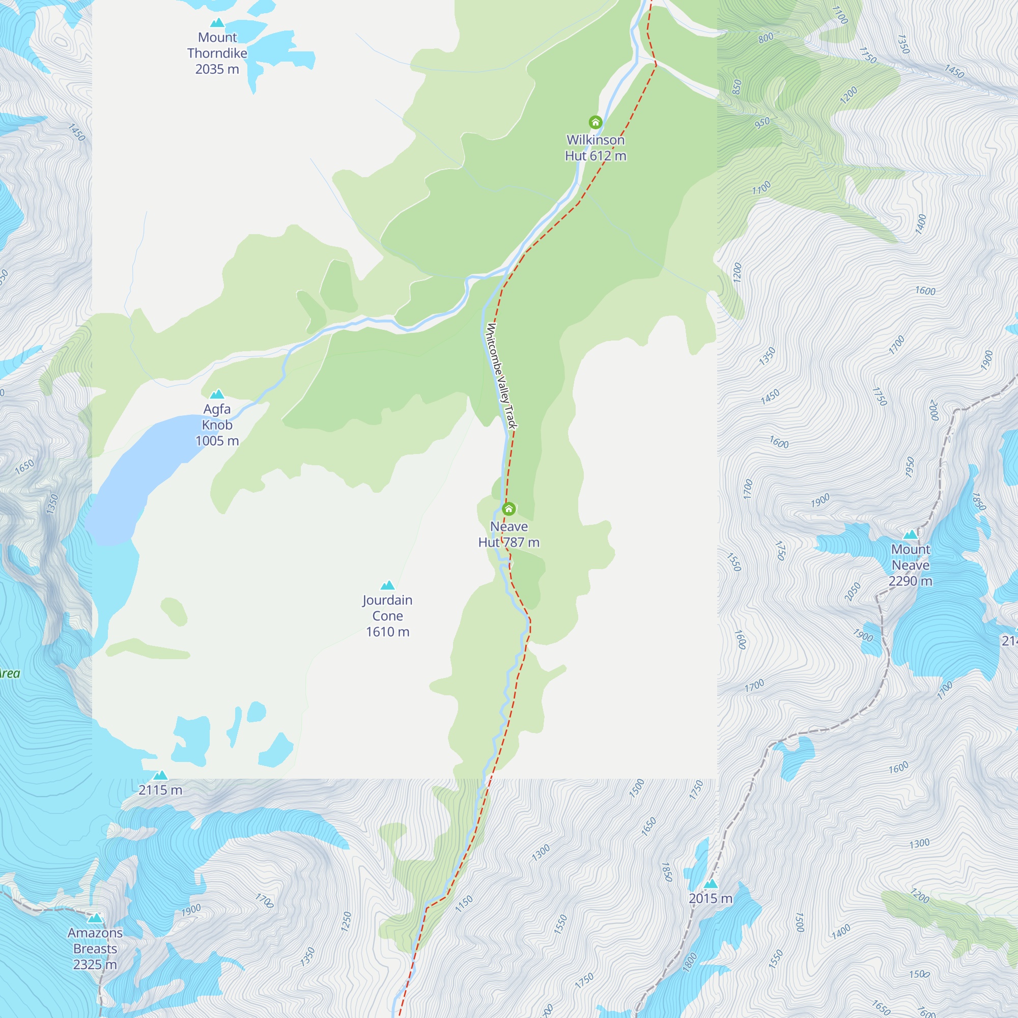Neave Hut map