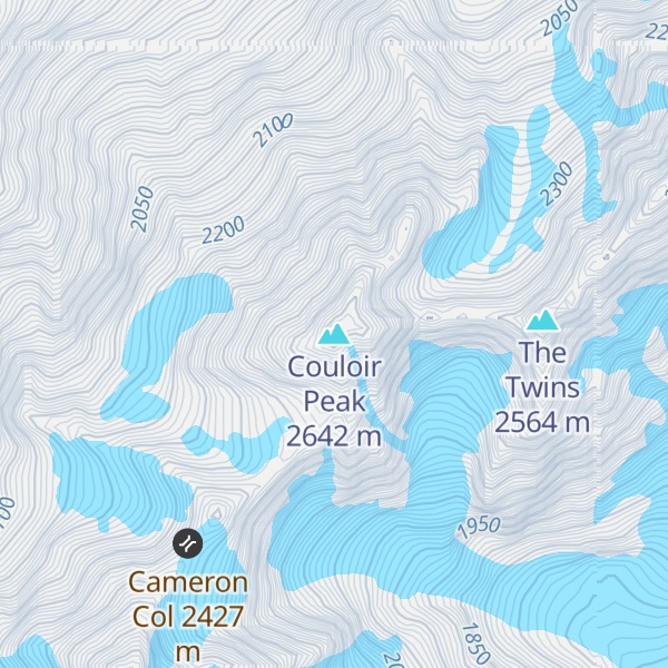 Map of Couloir Peak