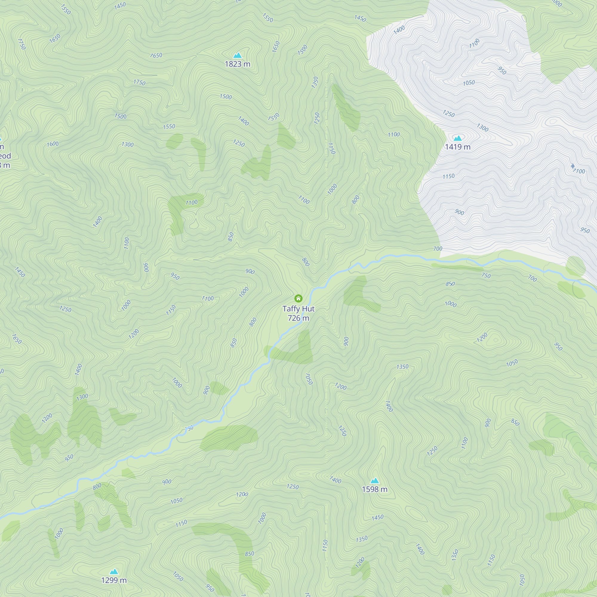 Taffy Hut map