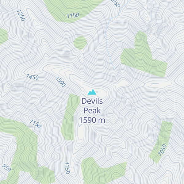 Map of Devils Peak