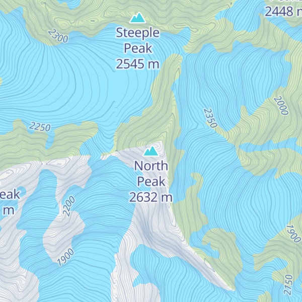 Map of North Peak