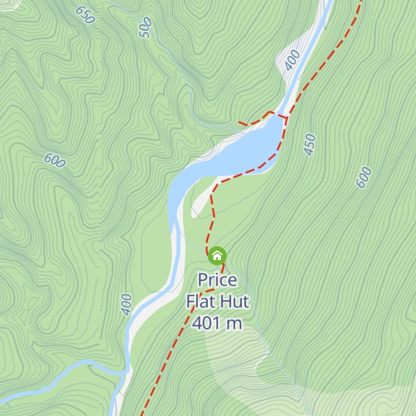 Map of Historic Price Flat Hut